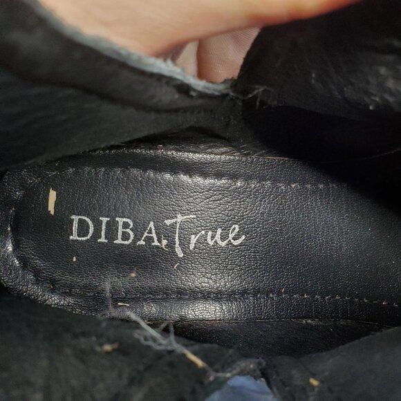 Diba True Shoes Womens Size 10 Stop By Black Metallic Shimmer Leather Ankle Boot - Picture 9 of 10